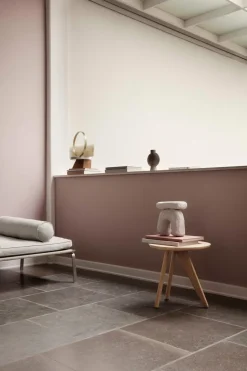 Mesa auxiliar Fin Ø40 cm, Natural oak