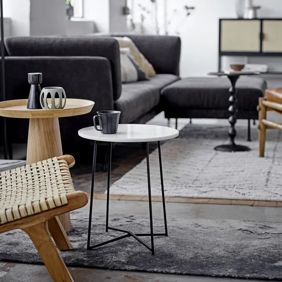 Mesa auxiliar Luana Ø44 cm, roble
