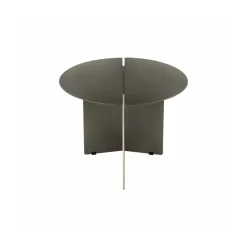 Mesa auxiliar ORU M, Ø50 cm, Burned metal