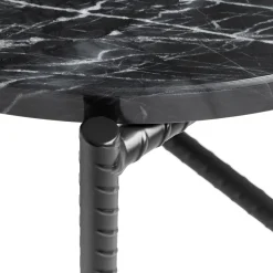 Mesa auxiliar Rebar Ø45 cm, Black marble-black
