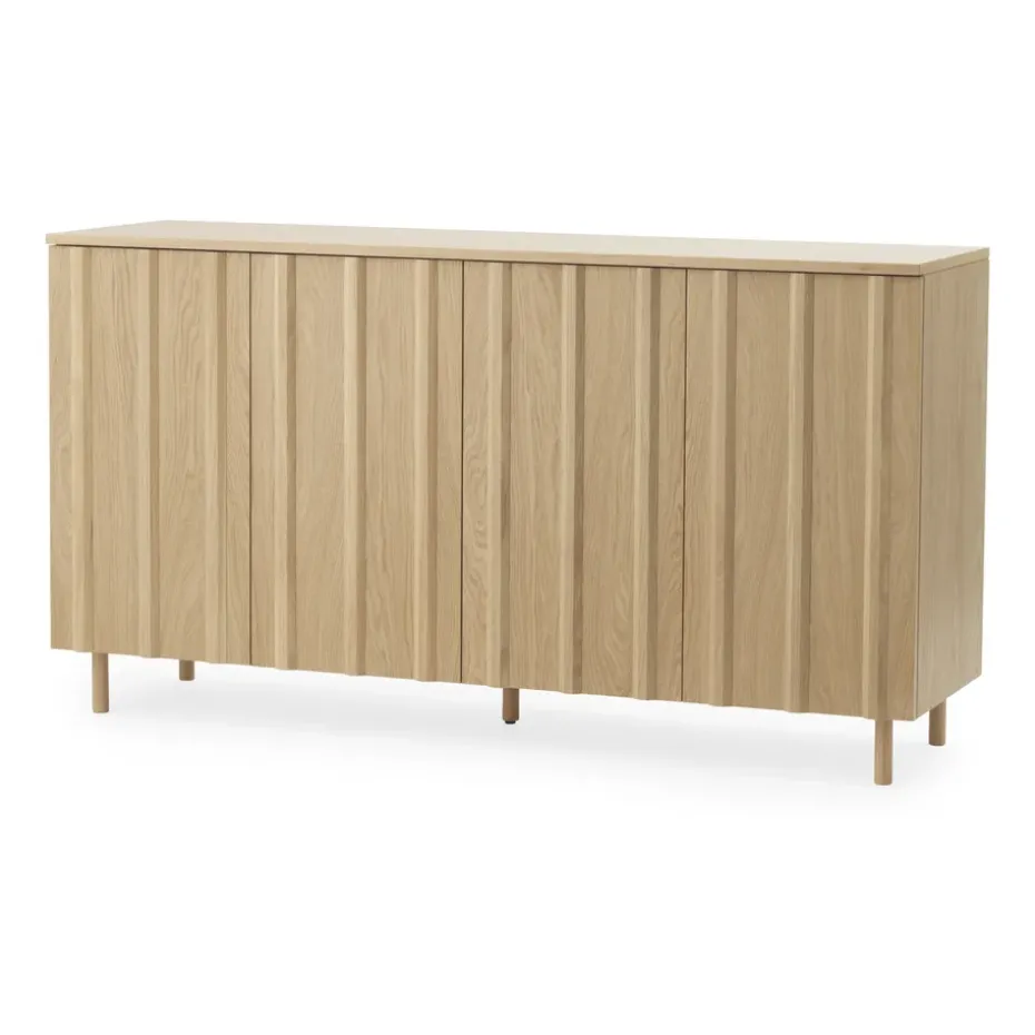 Mesa auxiliar Rib 45x159 cm, Oak