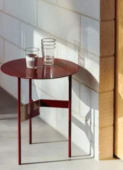 Mesa auxiliar Shim coffee table Ø45 cm, Bordeaux