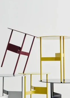 Mesa auxiliar Shim coffee table Ø45 cm, Bordeaux
