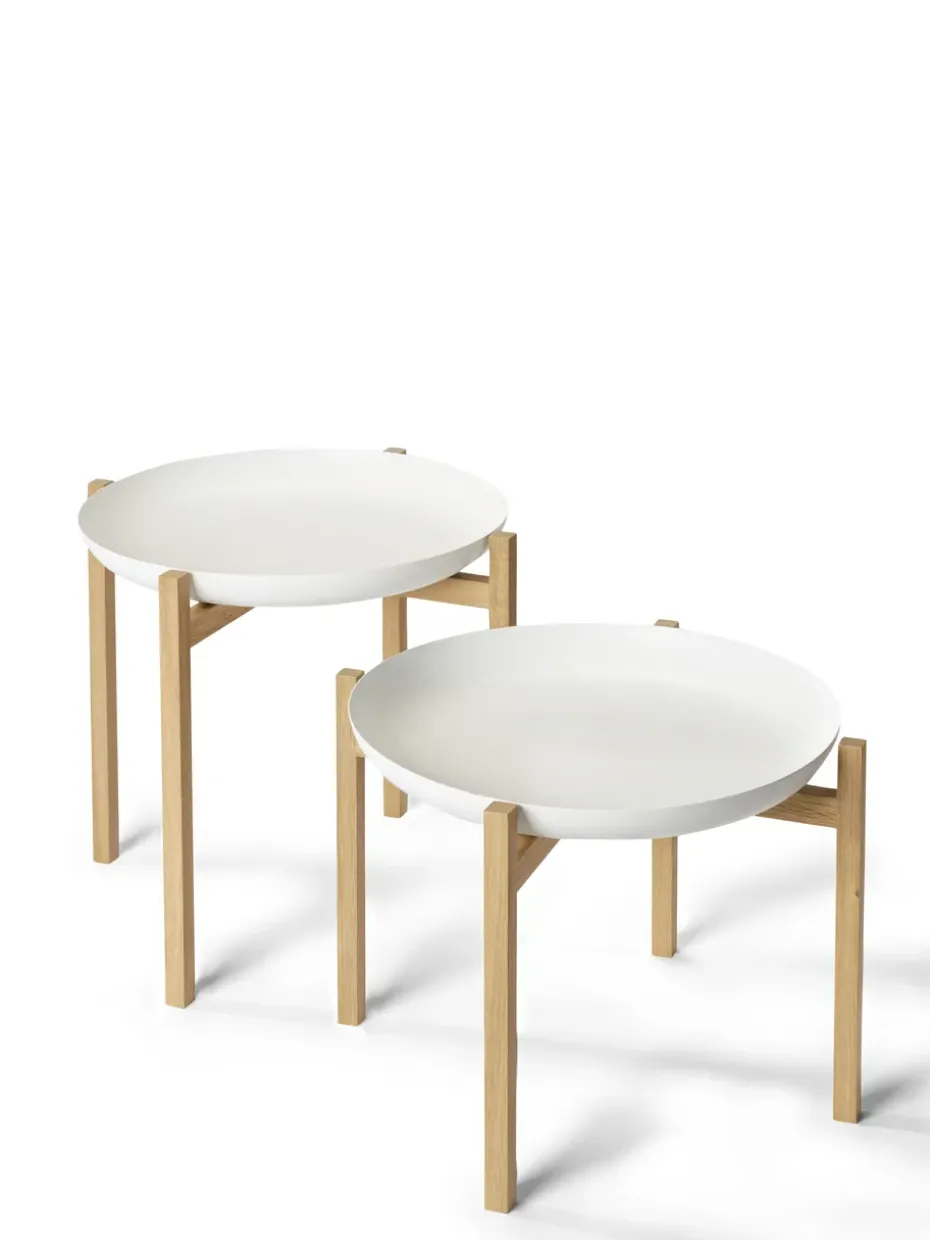 Mesa auxiliar Tablo Table Set, High white