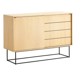Mesa auxiliar Virka, alto 120 cm, Roble