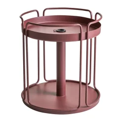 Mesa auxiliar y base para sombrilla Shady, Zin red