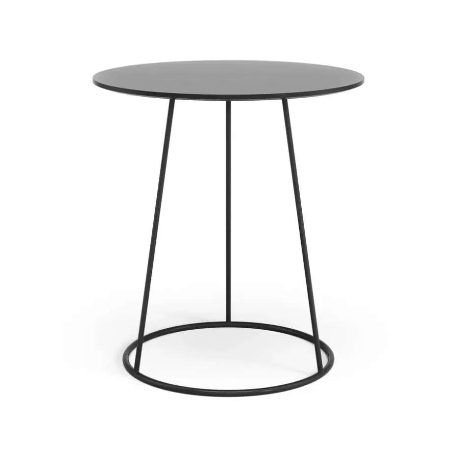 Mesa Breeze tablero liso Ø46 cm, negro