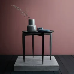 Mesa con bandeja Foldable Ø 45 cm, negro