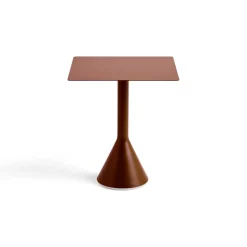 Mesa cuadrada de café 65x65 cm Palissade Cone, Iron red