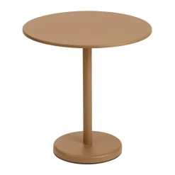 Mesa de acero Linear Ø70 cm, Burnt orange