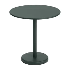 Mesa de acero Linear Ø70 cm, Dark green