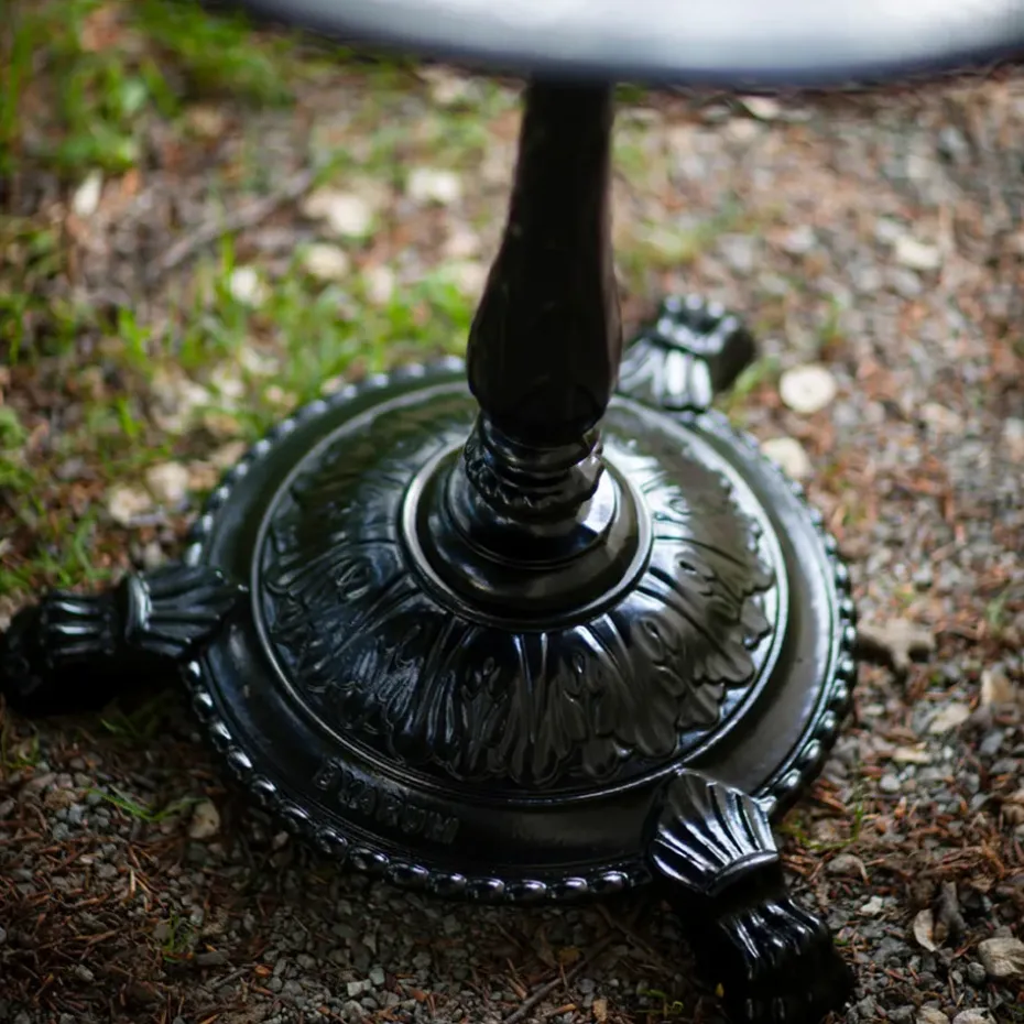 Mesa de café Classic, Mármol blanco, soporte verde