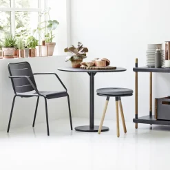 Mesa de café Go Ø80 cm, Light grey-lava grey