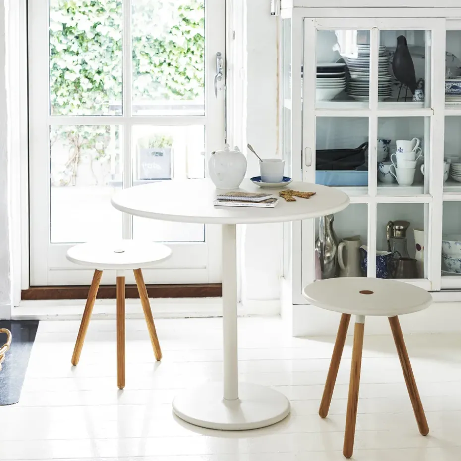 Mesa de café Go Ø80 cm, White-white