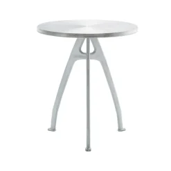 Mesa de café Odd, Aluminio, soporte de aluminio en bruto, borde liso