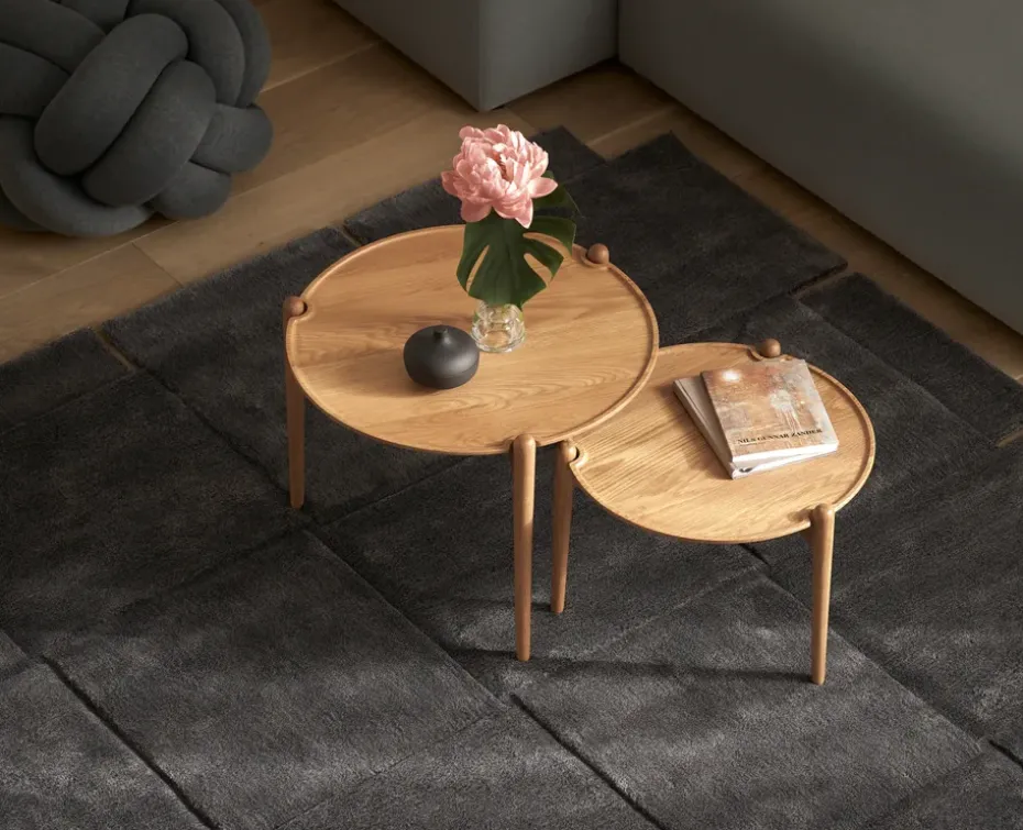 Mesa de centro Aria, Roble, Ø60x37 cm