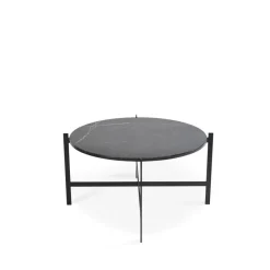 Mesa de centro Deck, mármol negro, estructura negra