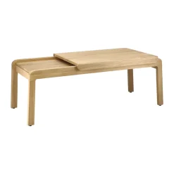 Mesa de centro Knutskog 115x52x41 cm, Naturlackad ek