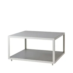 Mesa de centro Level cerámica 79x79 cm, Light grey-white