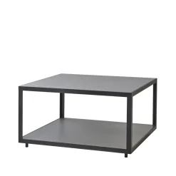 Mesa de centro Level cerámica 79x79 cm, Light grey-lava grey
