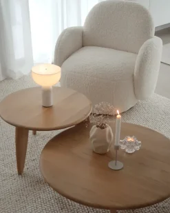 Mesa de centro Lyckeby Ø60x37,5 cm, Naturlackad ek