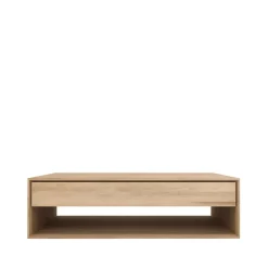 Mesa de centro Nordic, Roble aceitado 1 cajón 120x70 cm