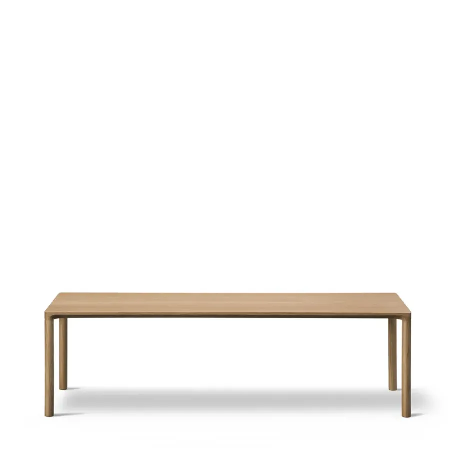 Mesa de centro Piloti 6715, Roble claro aceitado - altura 35 cm