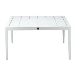 Mesa de centro Santander 78x78x40 cm, Aluminio blanco