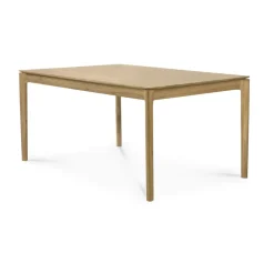 Mesa de comedor Bok, Roble lacado, 140x80 cm