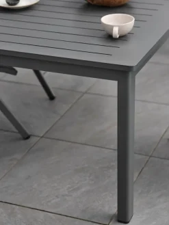 Mesa de comedor extensible Lomma, Anthracite 194-312 cm