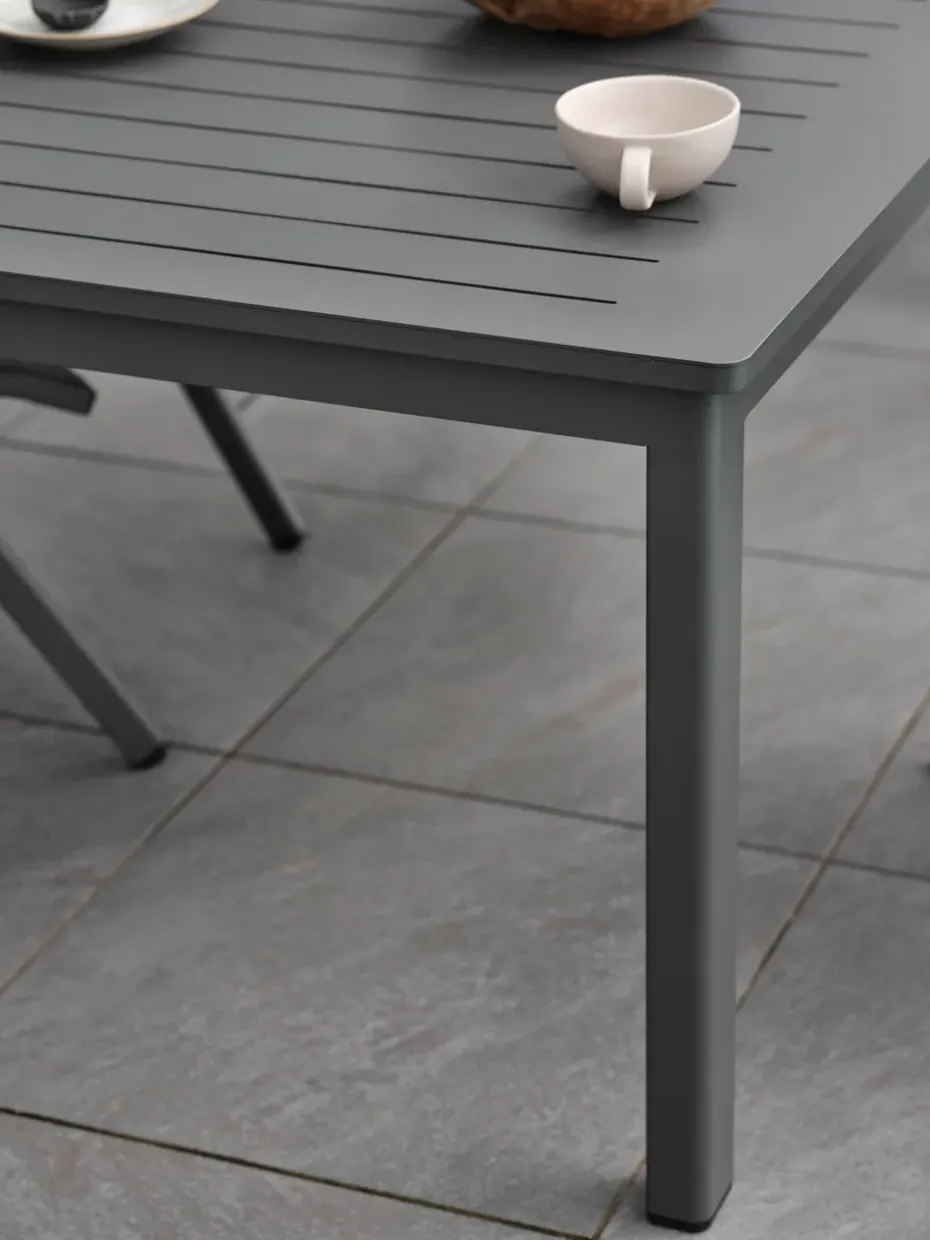 Mesa de comedor extensible Lomma, Anthracite 194-312 cm