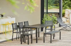 Mesa de comedor extensible Aria 140-200 cm, Black