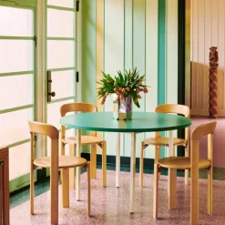 Mesa de comedor Rey Ø128 cm, dorado