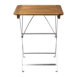 Mesa de exterior M26 Lilleø, Teak-acero inoxidable