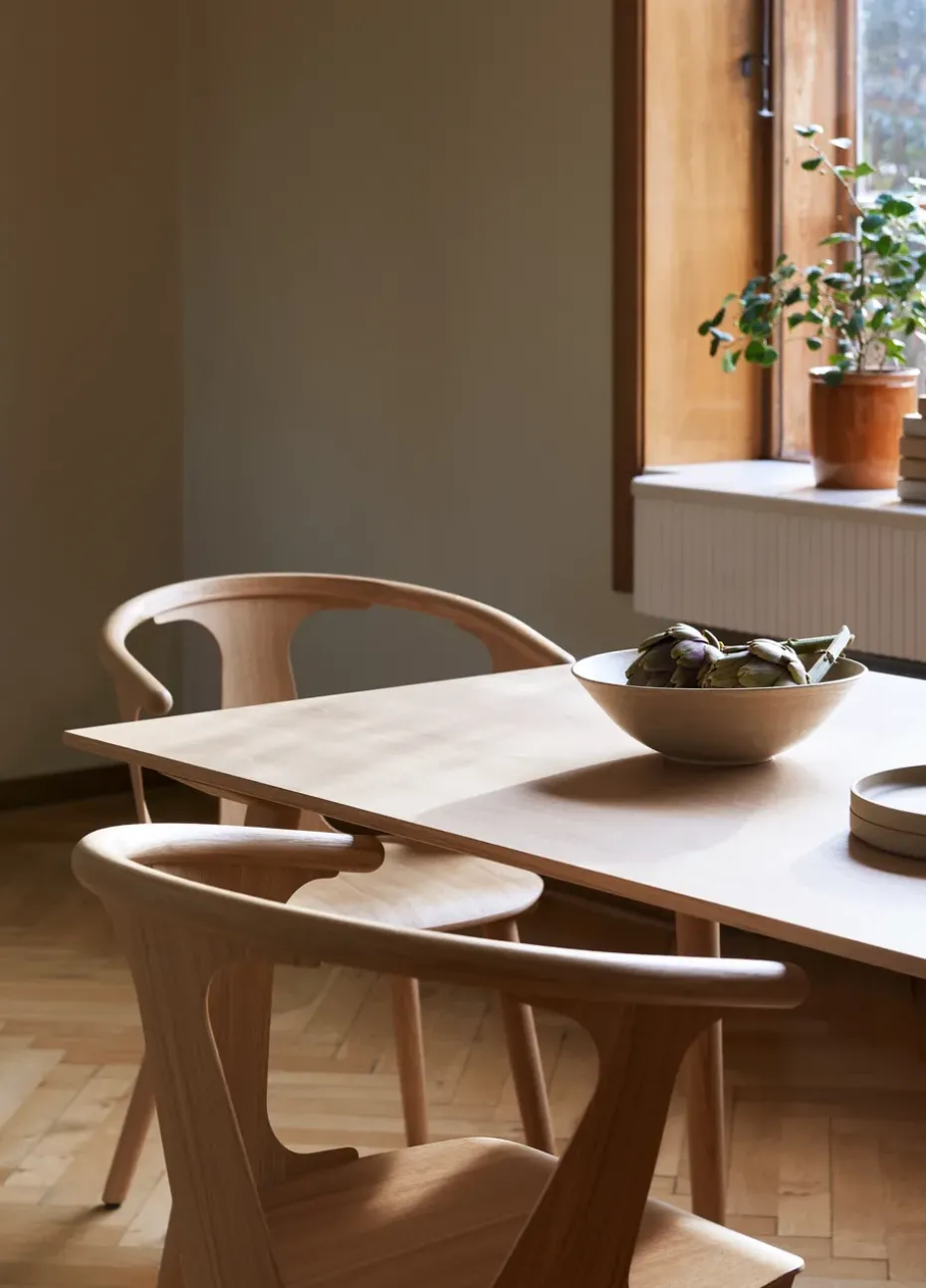 Mesa In Between SK5, Roble lacado transparente