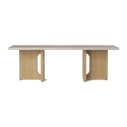 Mesa lounge Androgyne, Sand/kunis breccia, base de roble