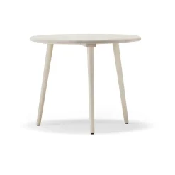 Mesa Miss Tailor redonda, Abedul claro lacado mate-tablero fijo