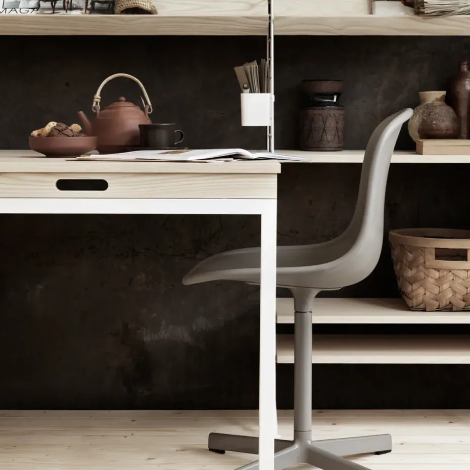 Mesa plegable String, Beige-patas de metal beige