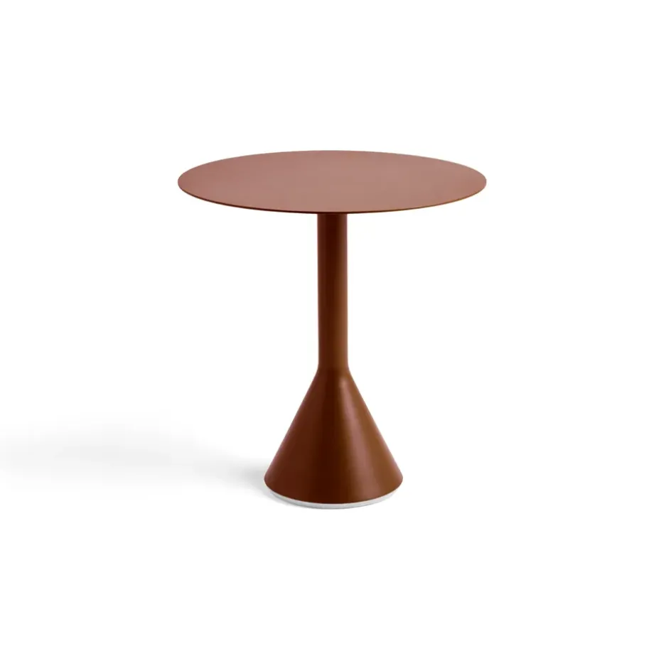 Mesa redonda de café Palissade Cone, Iron red, Ø70 cm