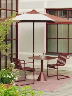 Mesa redonda de café Palissade Cone, Iron red, Ø90 cm