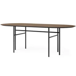 Mesa Snaregade ovalada, negro-roble teñido