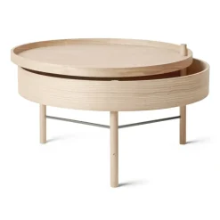 Mesa Turning, roble natural-cromo