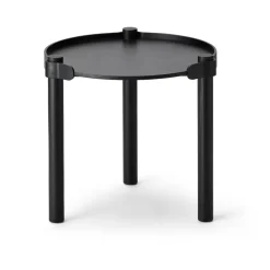 Mesa Woody Ø45 cm, Black stained oak