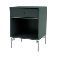 Mesilla de noche Dream, Black jade 163, patas de cromo