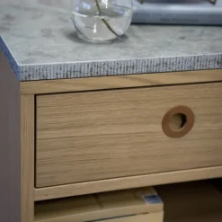 Mesita de noche Höllviken, Gris claro, 1 cajón