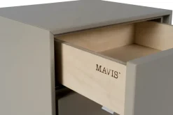 Mesita de noche suspendida Volt , Beige-negro