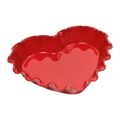Molde cerámico corazón Emile Henry 1,5 L, Rojo
