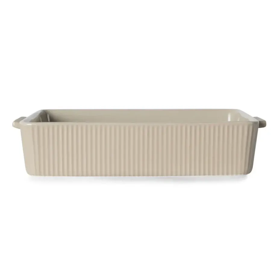 Molde de horno Flora beige, 29,5x18,5 cm