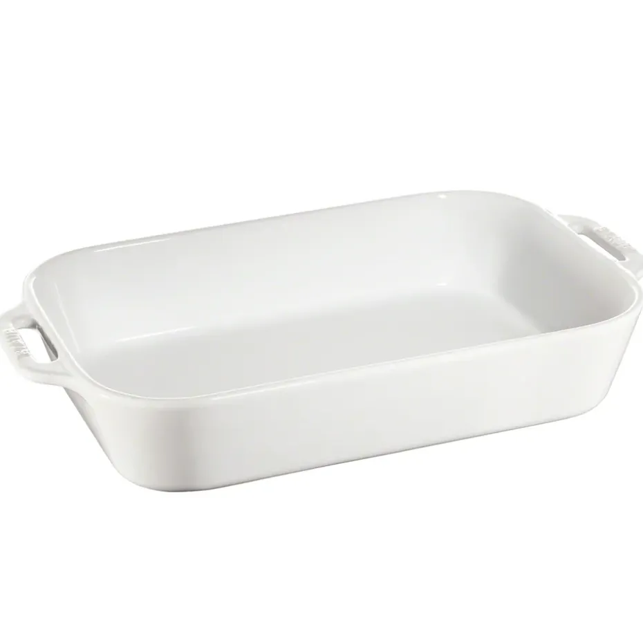 Molde de horno Staub rectangular 34 x 24 cm, blanco