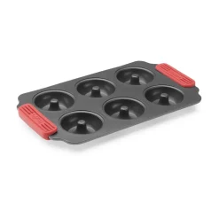 Molde dónuts antiadherente Lékué 6 cav., Rojo